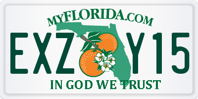 FL license plate EXZY15