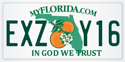 FL license plate EXZY16