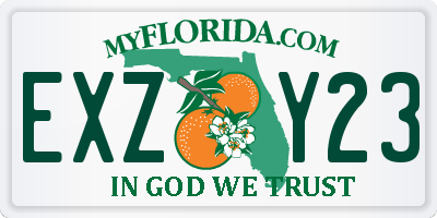 FL license plate EXZY23