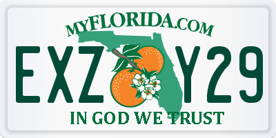 FL license plate EXZY29