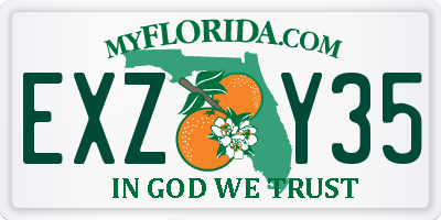 FL license plate EXZY35