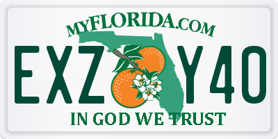 FL license plate EXZY40
