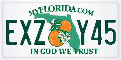 FL license plate EXZY45