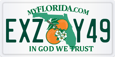 FL license plate EXZY49