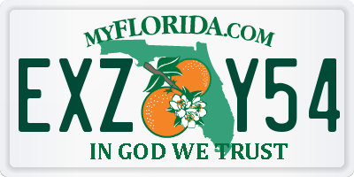 FL license plate EXZY54