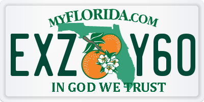 FL license plate EXZY60