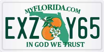 FL license plate EXZY65