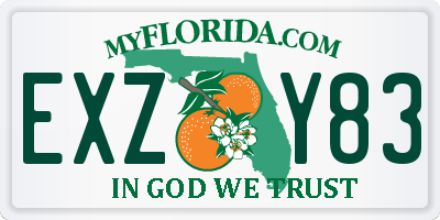 FL license plate EXZY83