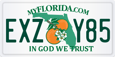 FL license plate EXZY85