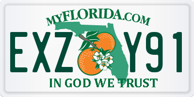 FL license plate EXZY91