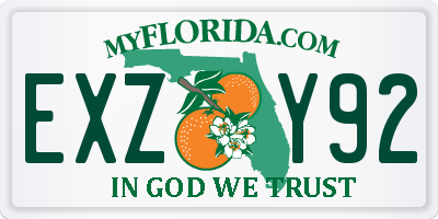 FL license plate EXZY92