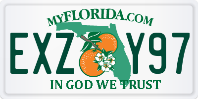 FL license plate EXZY97