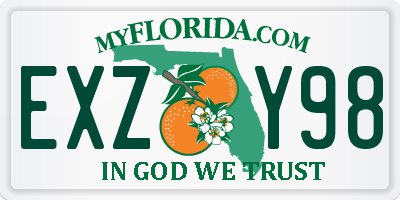 FL license plate EXZY98