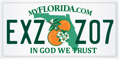 FL license plate EXZZ07