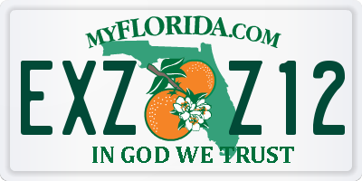 FL license plate EXZZ12