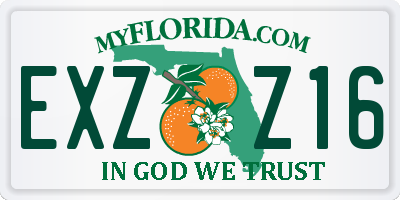 FL license plate EXZZ16