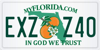 FL license plate EXZZ40