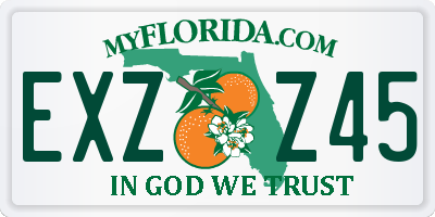 FL license plate EXZZ45