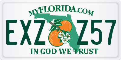 FL license plate EXZZ57