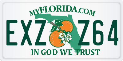 FL license plate EXZZ64