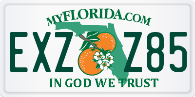 FL license plate EXZZ85