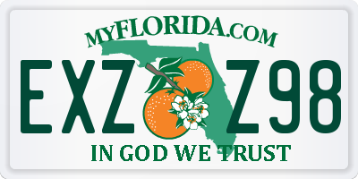 FL license plate EXZZ98