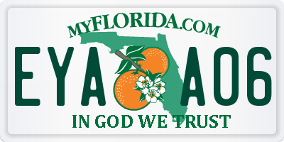 FL license plate EYAA06