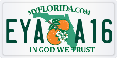 FL license plate EYAA16