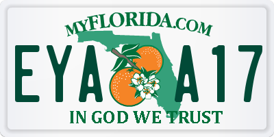 FL license plate EYAA17