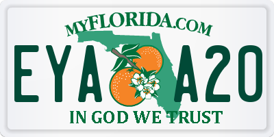 FL license plate EYAA20