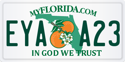 FL license plate EYAA23