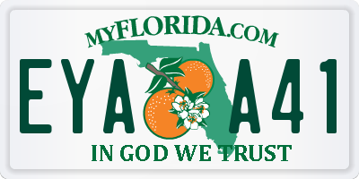 FL license plate EYAA41