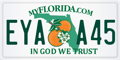 FL license plate EYAA45
