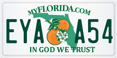 FL license plate EYAA54