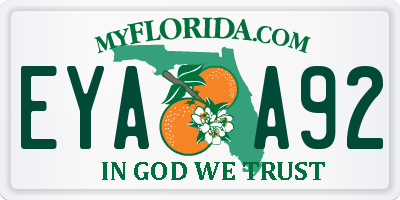 FL license plate EYAA92