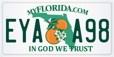 FL license plate EYAA98