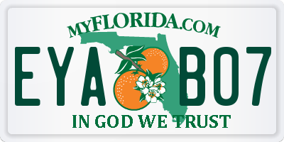 FL license plate EYAB07
