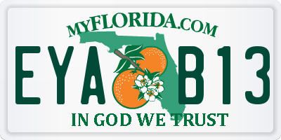 FL license plate EYAB13