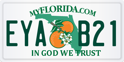 FL license plate EYAB21