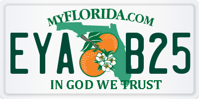 FL license plate EYAB25