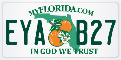 FL license plate EYAB27