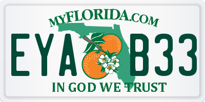 FL license plate EYAB33