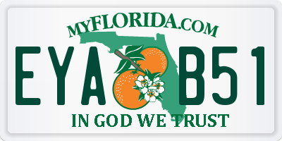FL license plate EYAB51