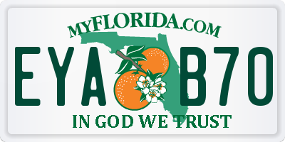 FL license plate EYAB70
