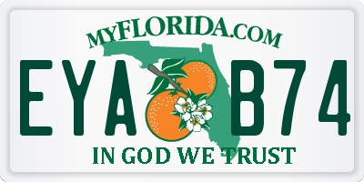 FL license plate EYAB74