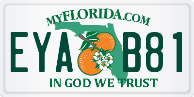 FL license plate EYAB81