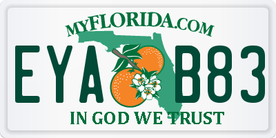 FL license plate EYAB83