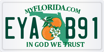 FL license plate EYAB91