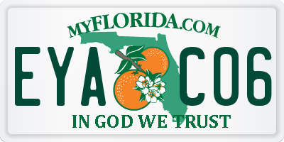 FL license plate EYAC06
