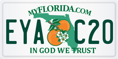FL license plate EYAC20